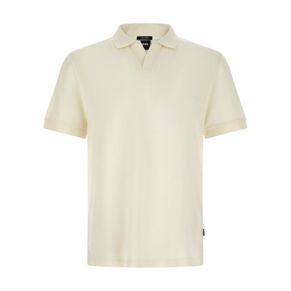 Hugo Boss White Cotton Polo Men's Shirt